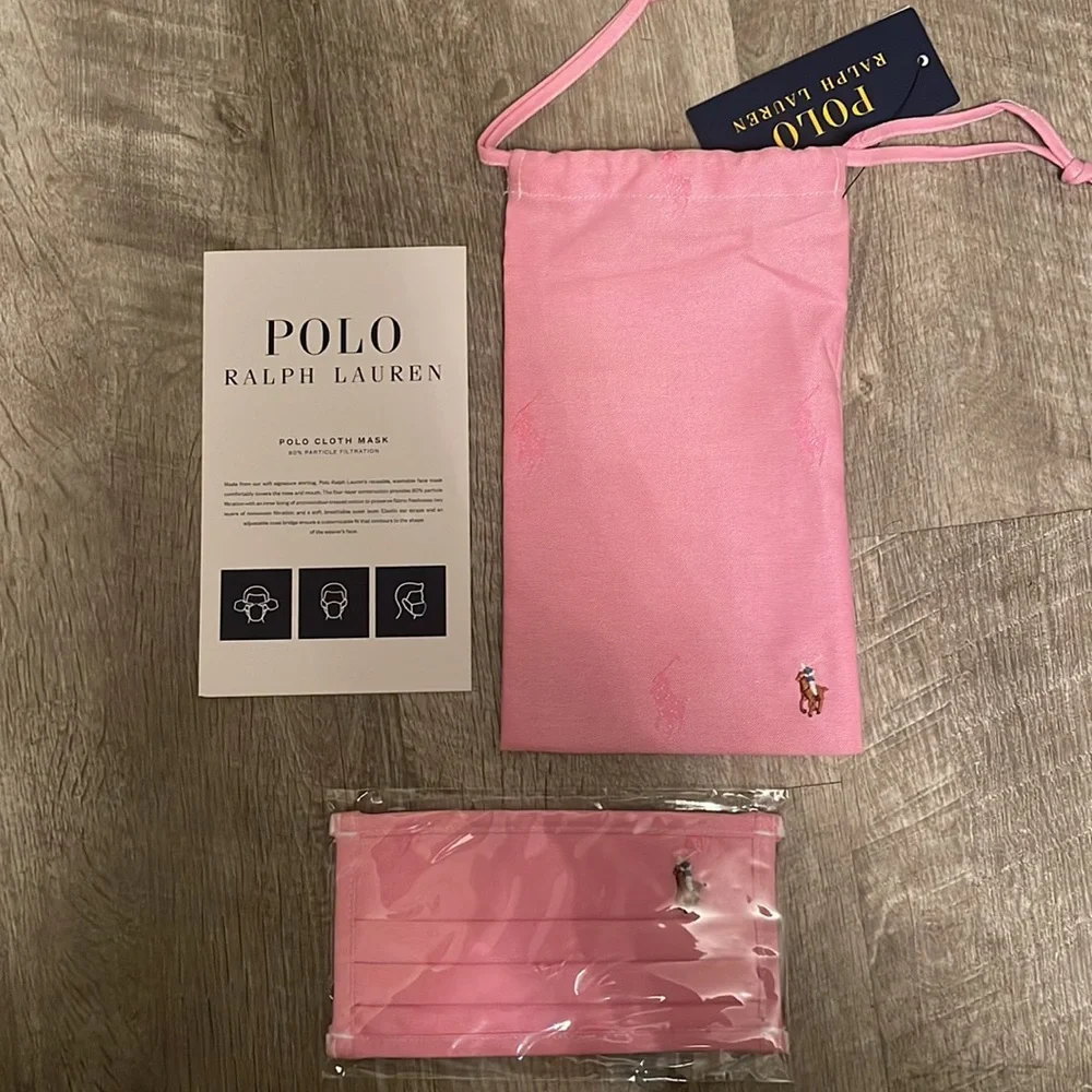 Pink POLO reusable child mask